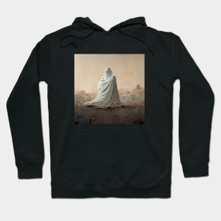 3d art sculpting paint ghost coverage white cloth Hoodie